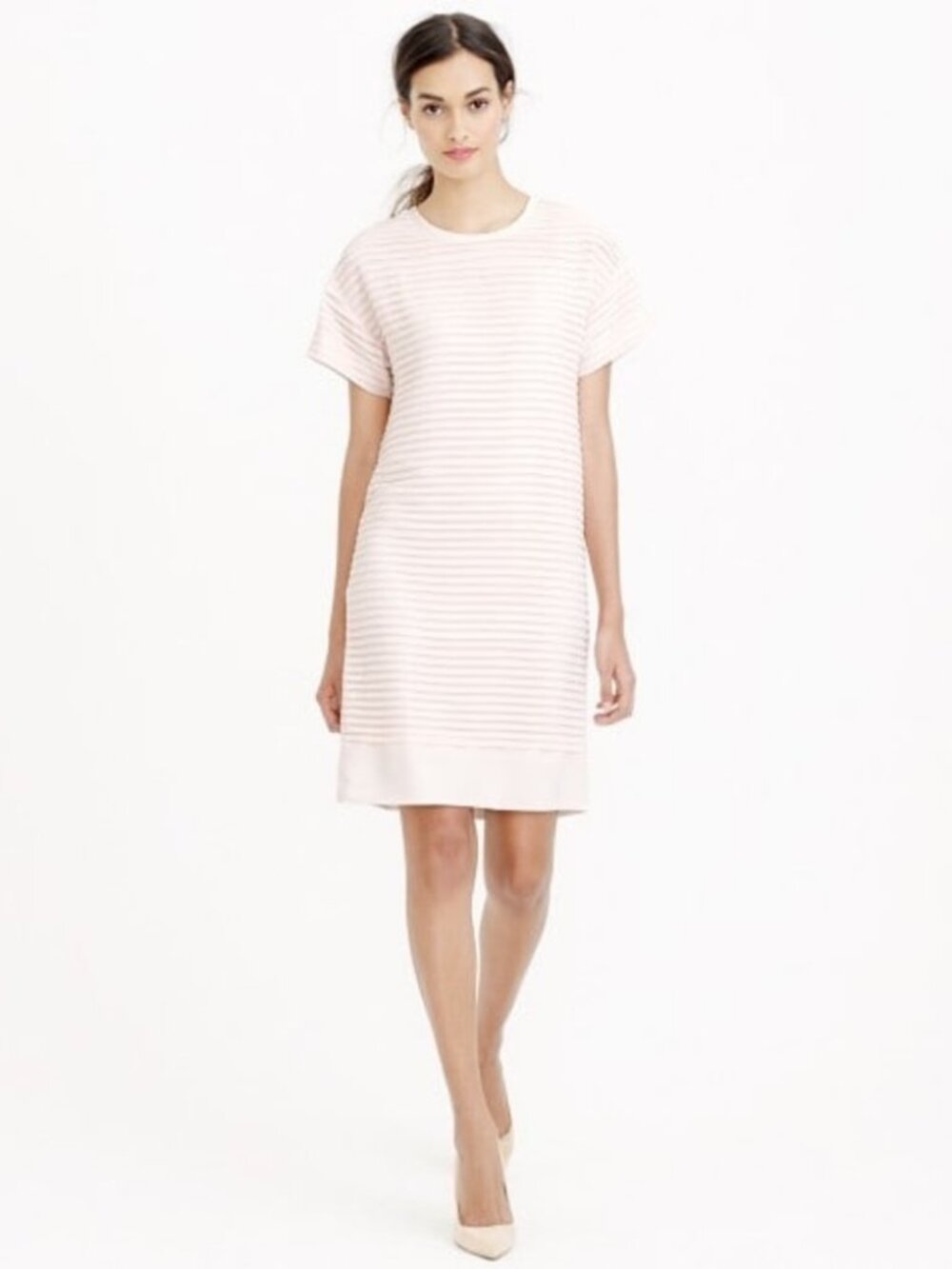 J.Crew Blush Pink Tiered Pleated Chiffon Pleated Dress - Size 4